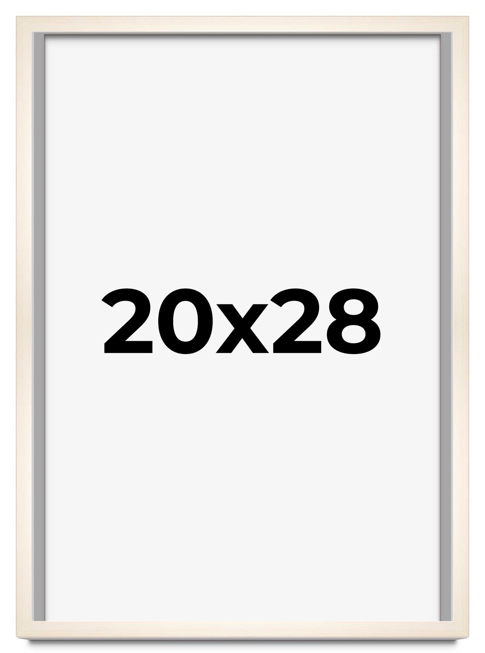 Minimalist White Picture Frame - UV Acrylic, Foam Board Backing, Hanging Hardware
